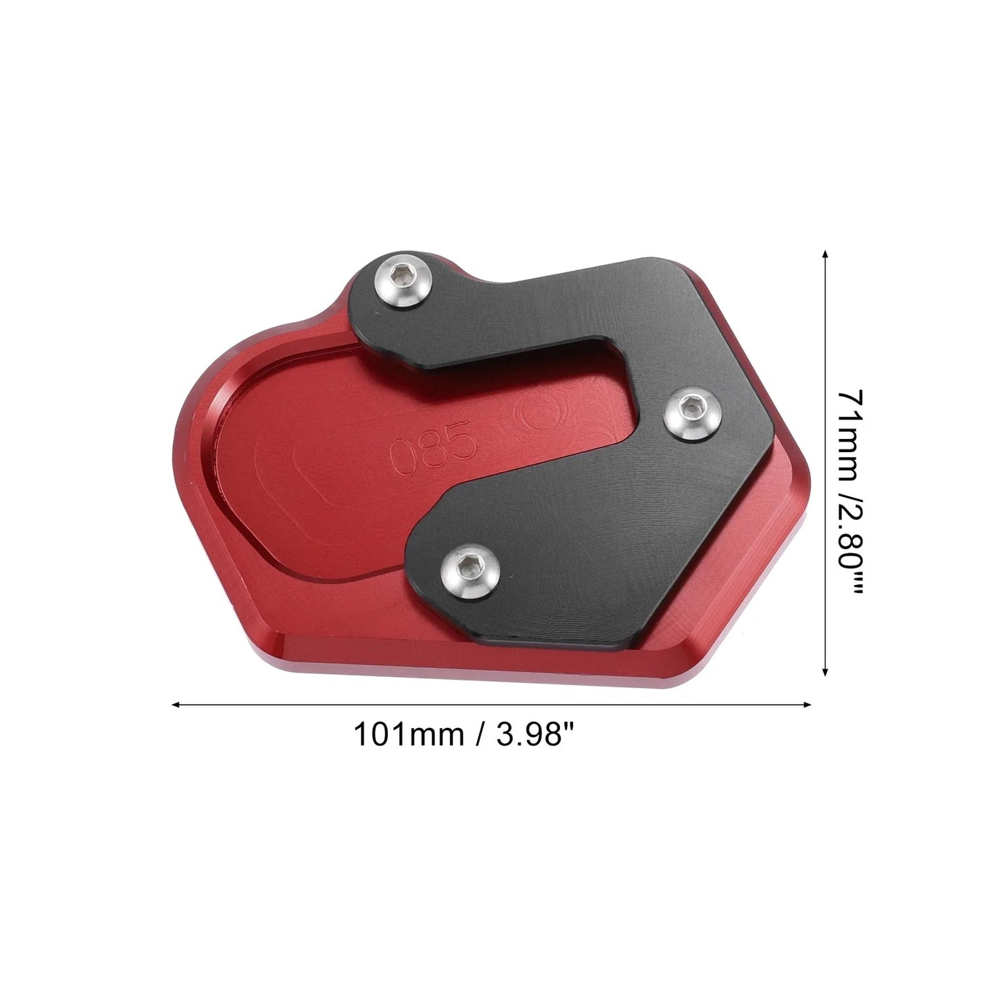 Kickstand Pad for BMW Extender Foot Side Stand Plate Red