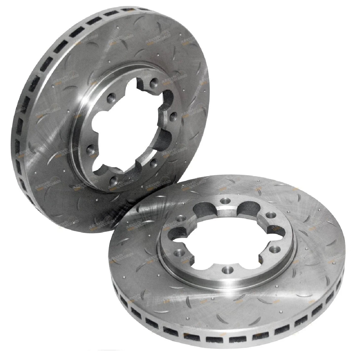 Front Drilled Slotted Disc Rotor + Pads for Patrol GU Y61 (1997-2016)