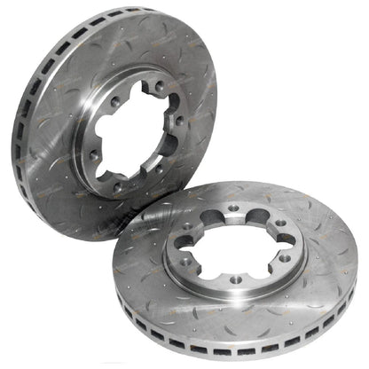 Front Drilled Slotted Disc Rotor + Pads for Patrol GU Y61 (1997-2016)