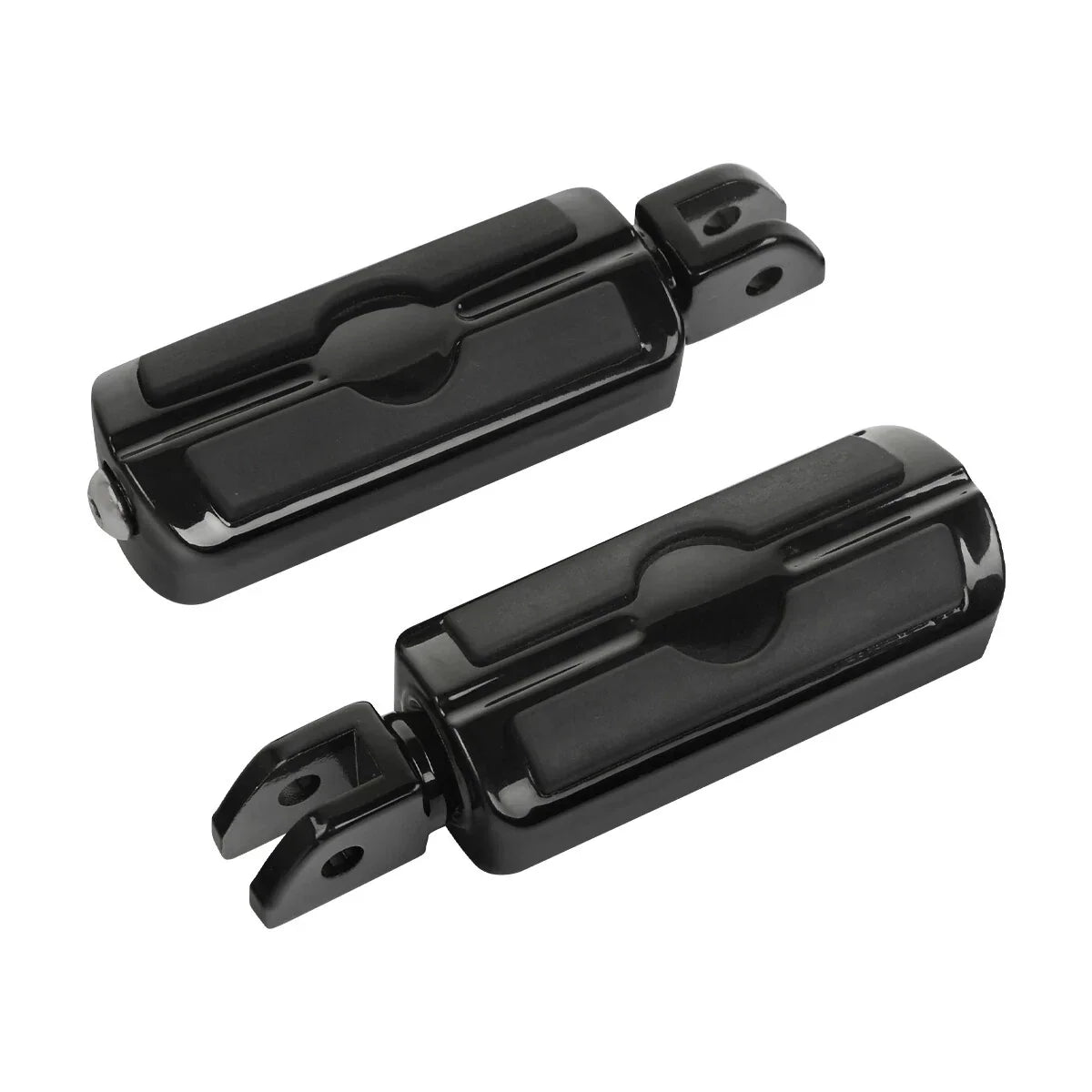 Black Front Rider Footrests Pegs for Harley Softail Fat Bob (2018-2025)