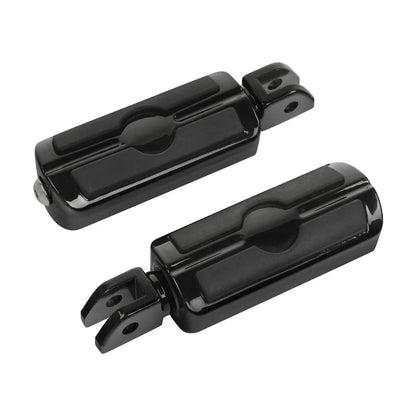 Black Front Rider Footrests Pegs for Harley Softail Fat Bob (2018-2025)