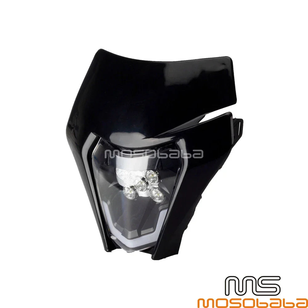 Black LED Headlight Assembly for 350 EXC-F, 450/500 EXC Six Days (2017-2023)