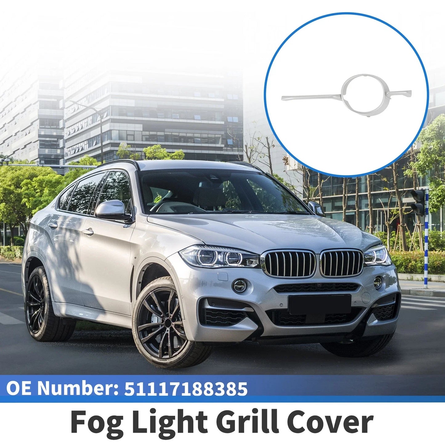 1 x Front Left Fog Light Grill for BMW X6 (2008 - 2014)