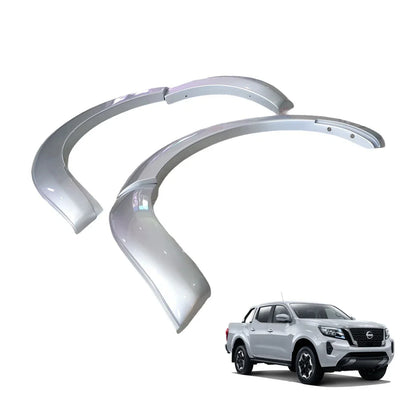 Front Silver K23 Fender Flares for Nissan Navara (2021-2022)