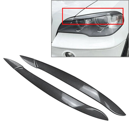 Carbon Fiber Headlight Eyelid Covers for BMW X5 E70 (2008-2013)