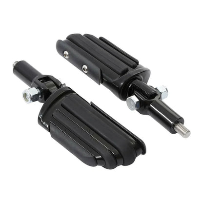 Black Rear Passenger Footpegs Support Mount for Harley Softail (2000-2006)