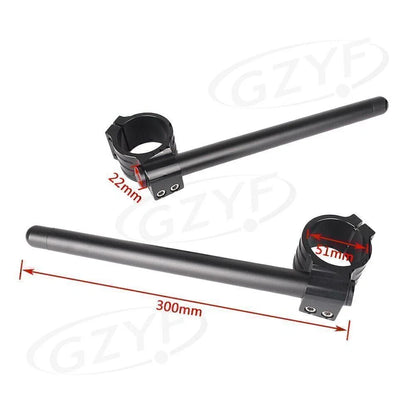 51mm Clip On Handlebar Fork Tubes  Black for Motorcycle Universal