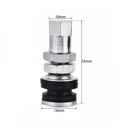 4 Pcs Metal Tubeless Tire Valve for Car TR161 Wheel Rim (No Year Specified)