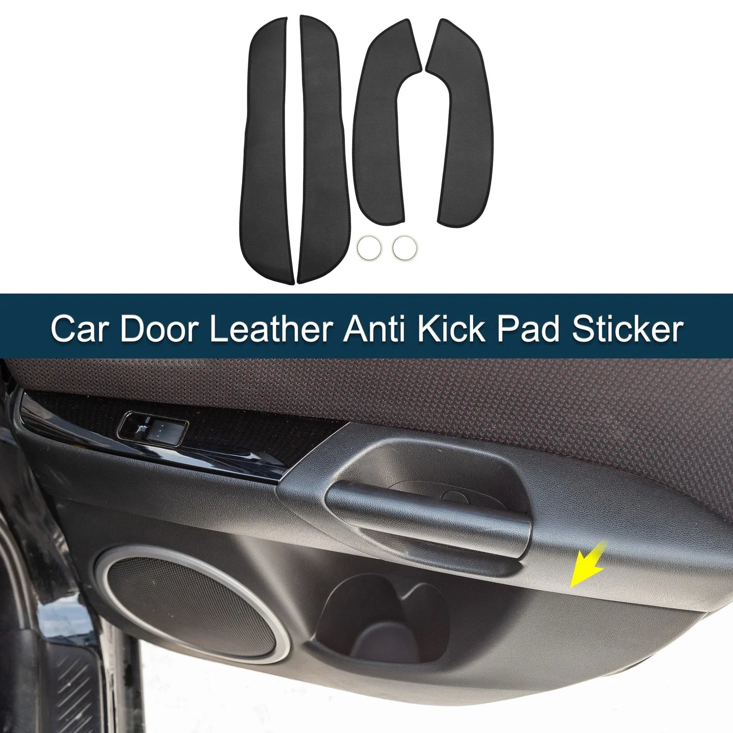 Short Wheelbase Leather Kick Pad Sticker for BMW 5 Series (2011-2017)