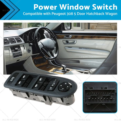 Power Window Switch for Peugeot 308 Hatchback Wagon (2008-2013)