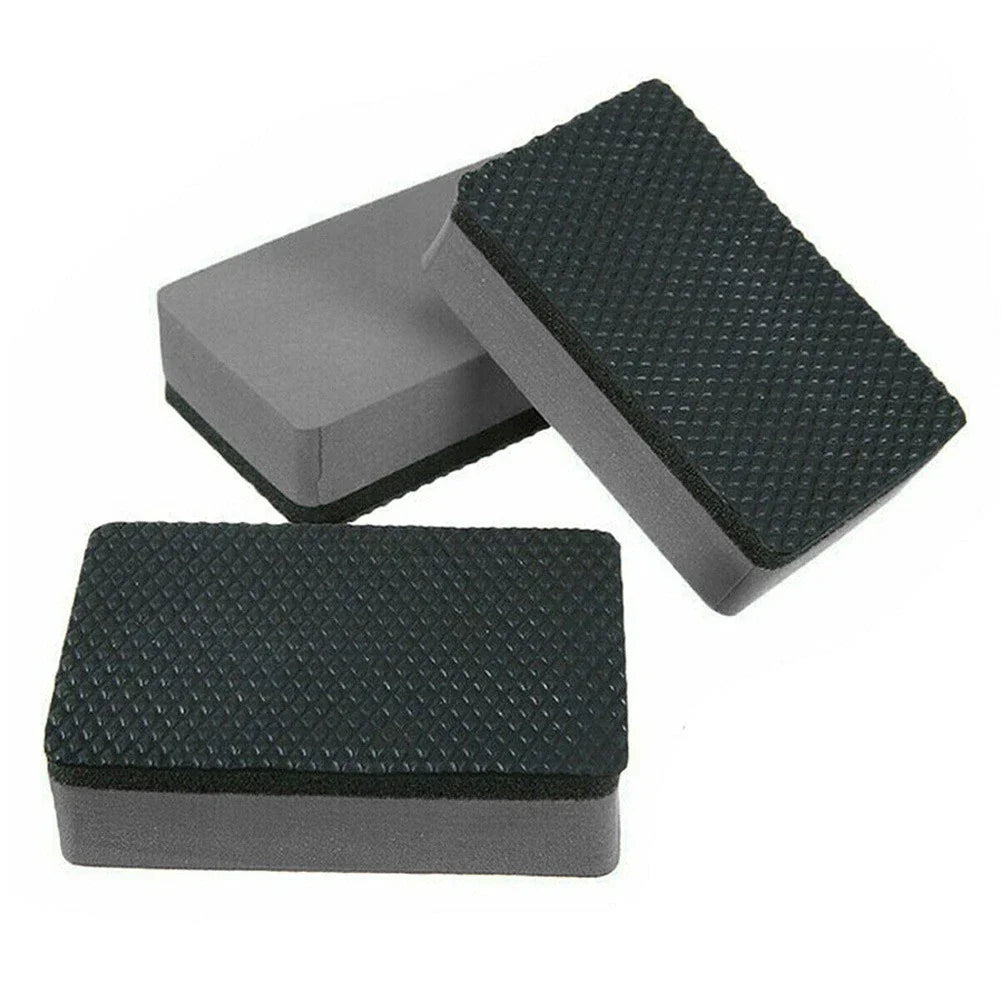 3 x Car Clay Bar Pad Sponges Block Cleaning Eraser Wax Polish Pad Tools Black