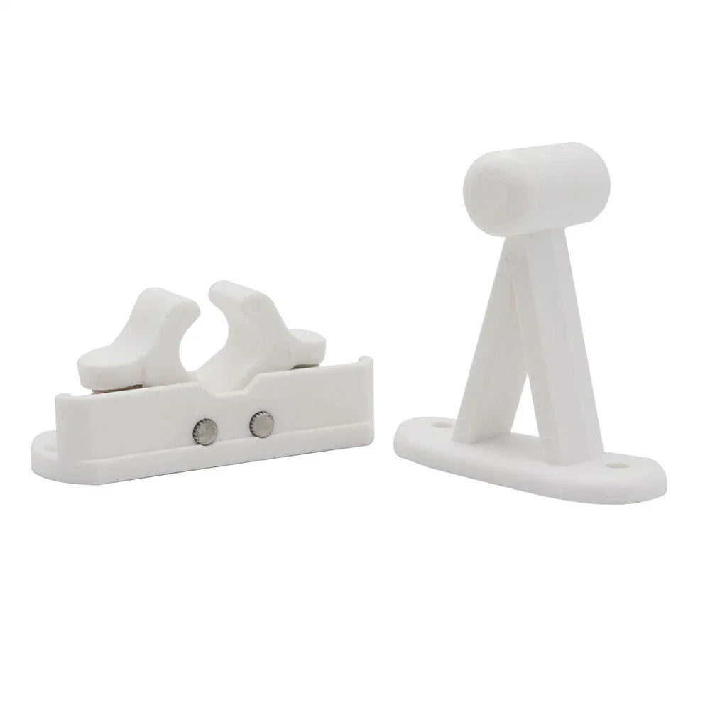 White Door Retainer Catch Holder for Caravan Motorhome Boat