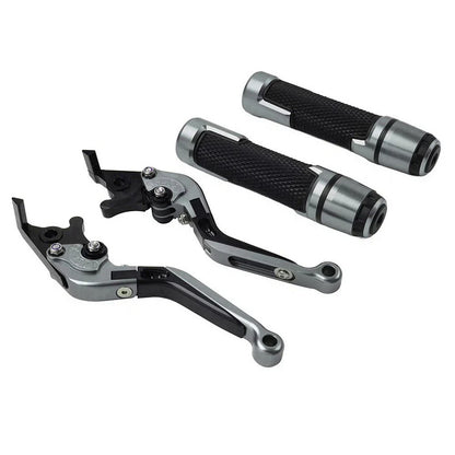 Folding Extendable Brake Clutch Levers & Handlebar Grips for Suzuki GSR750