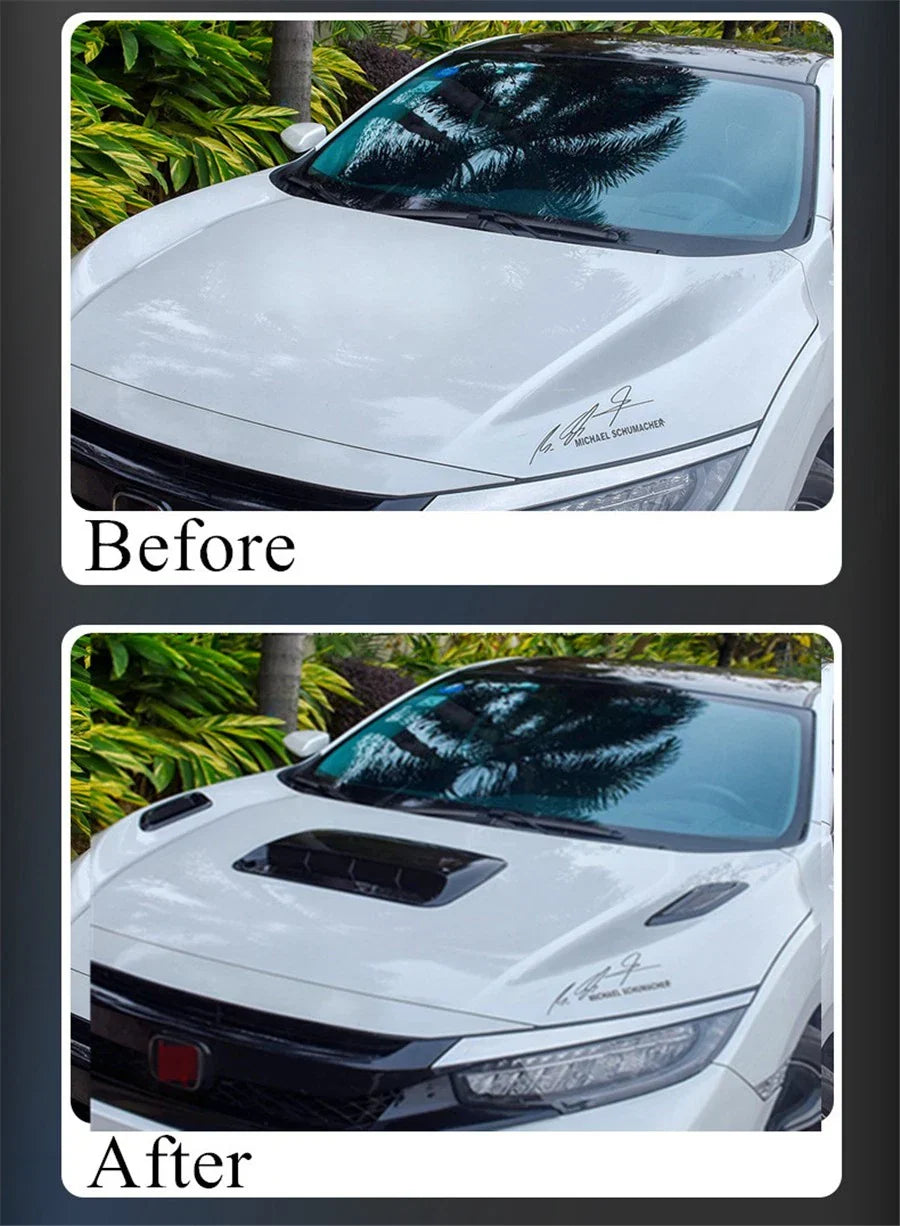 Glossy Black Air Flow Intake Hood Scoop Vent Cover for Universal Car
