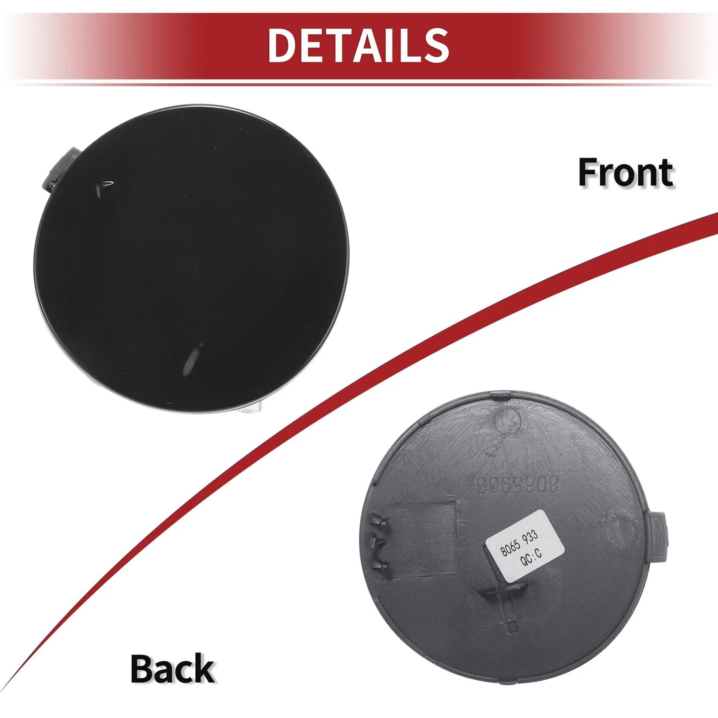 Front Tow Cover Cap for BMW X6 F16 M-Sport (2015 - 2019) Carbon Black