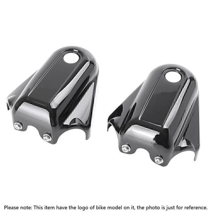 Rear Axle Cover Caps for Harley Softail (2008-2017) Black/Chrome