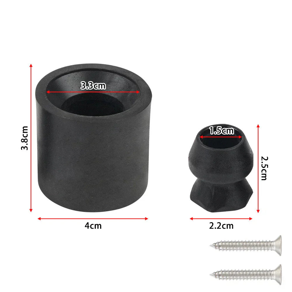 Plastic Stem +  Rubber Socket + 4 x Screw Kit Window Bumper for RV Trailer