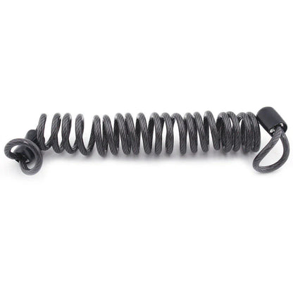 Black Motorcycle Disc Lock Security Reminder Anti-theft Rope Helmet Cable