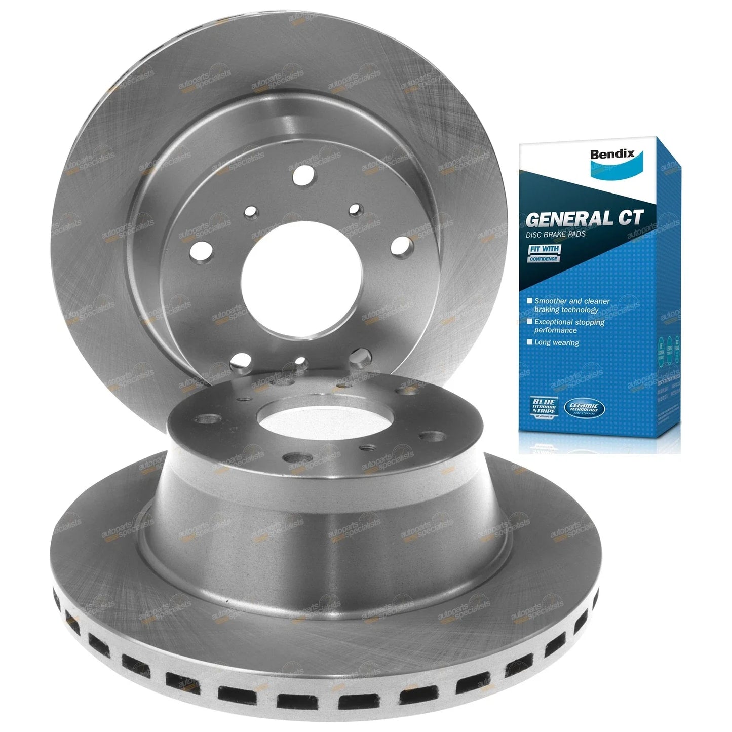 Front Brake Rotors & GCT Pads for Toyota Lexcen VR VS 3.8L (1993–1997)