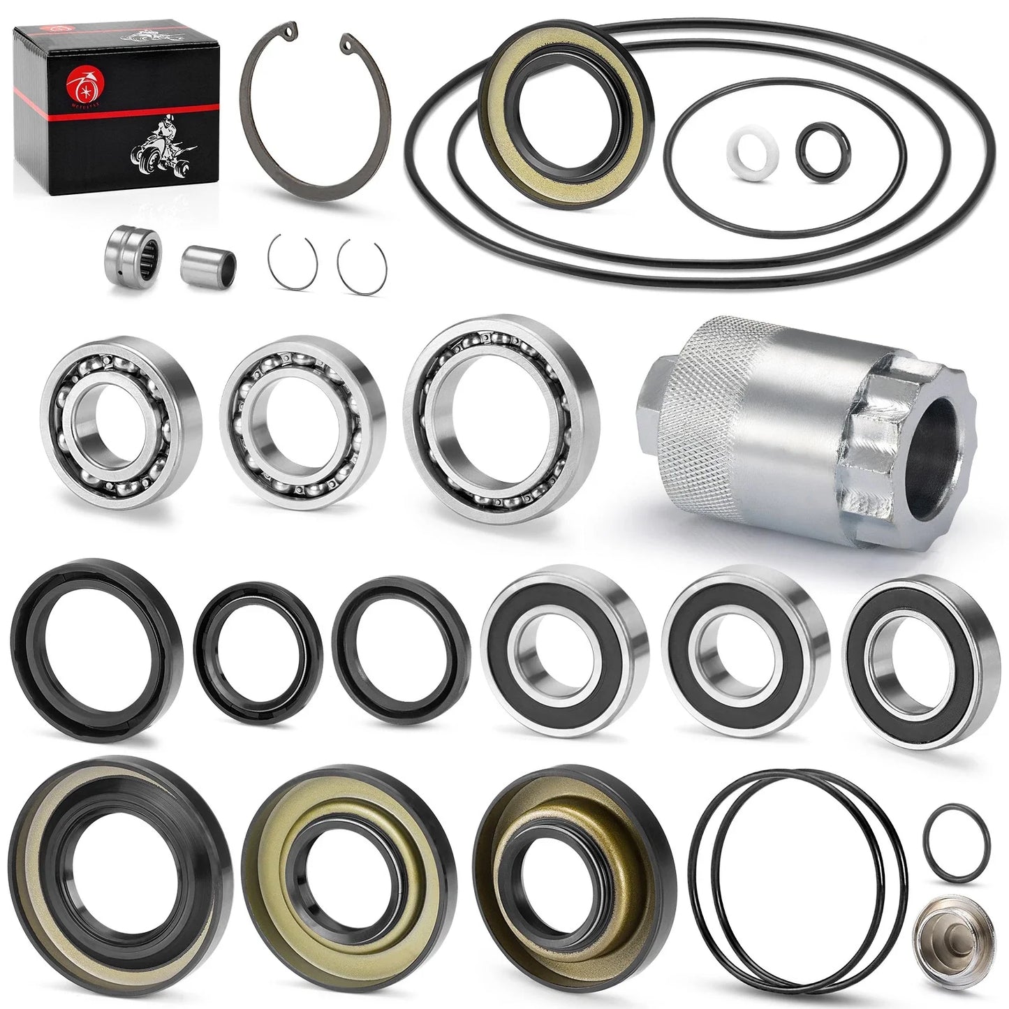 Rear Axle Bearing Seal Kit Nut Tool for Honda Rancher 350 (2000–2006)