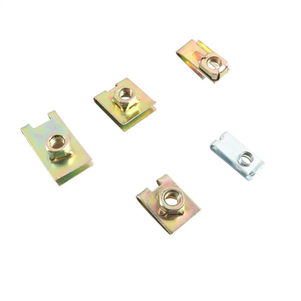 70Pcs Universal Metal U-Type Fastener Clips for Fender Bumper Dashboard