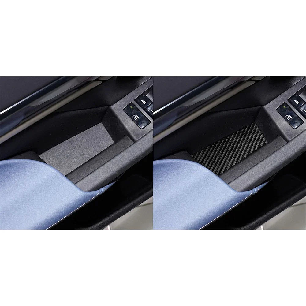 Carbon Fiber Door Storage Slot Mats Trim Cover for BMW 5 Series (2024)