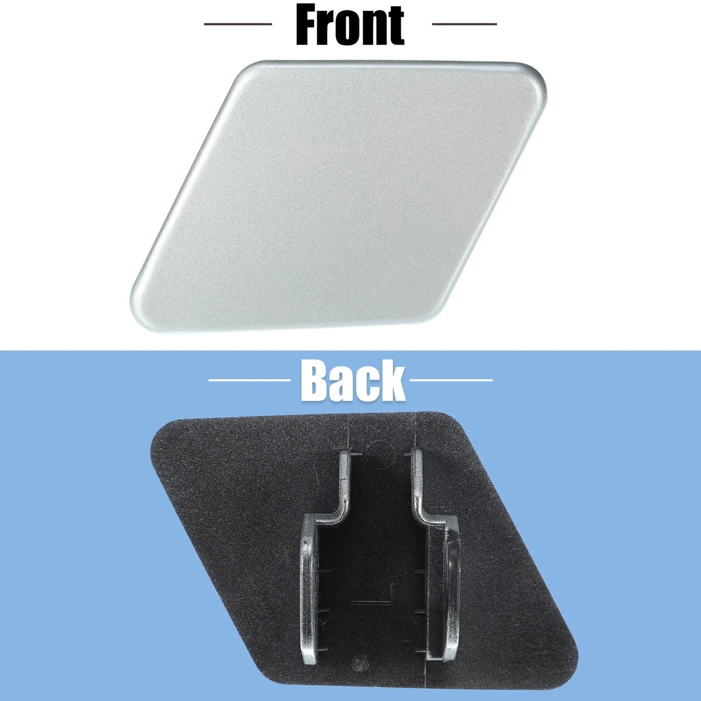 Left Front Headlight Washer Nozzle Cover for BMW 335i Silver Tone