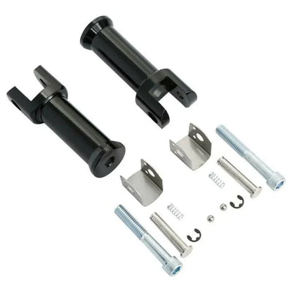Black Rear Footpegs for Harley Softail Deluxe Slim FXDR (2018-2025)