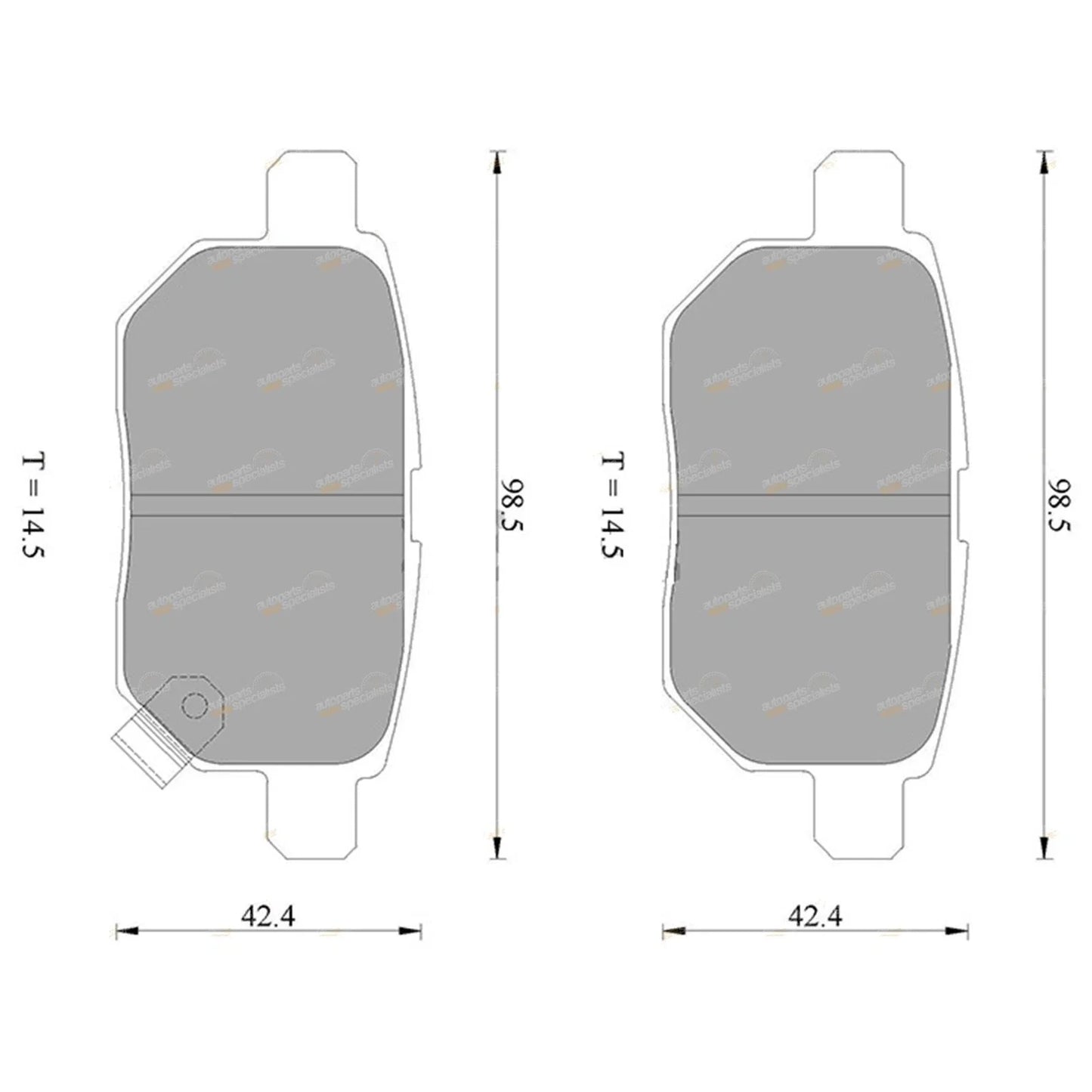 Rear Disc Brake Pad Set for Toyota Rukus AZE151R 2AZ-FE (2010–2016)