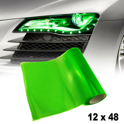 Green Tint Film Wrap for Headlights Tail Lights Fade and Crack Resistant