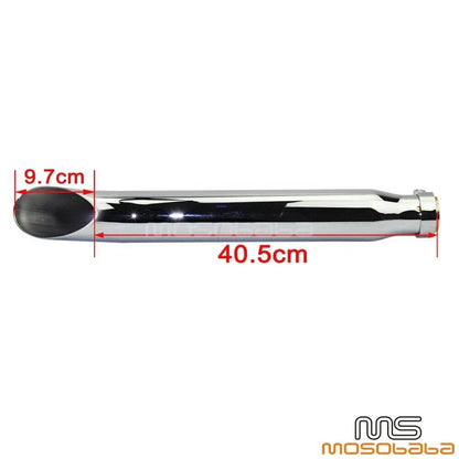 Chrome Muffler Exhaust Pipe Silencer 19" for Harley Road King, Tri Glide