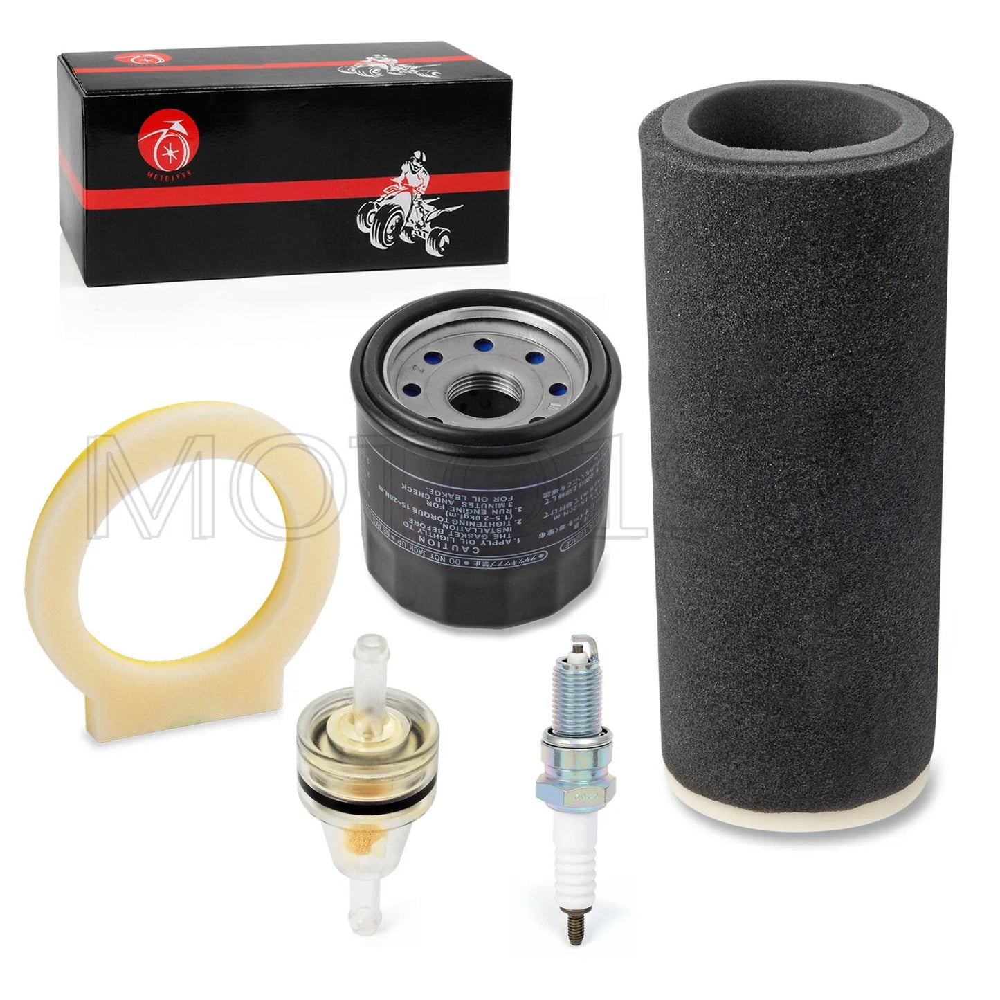 Air Filter Foam & Oil Filter Spark Plug for Yamaha Grizzly YFM660 (2002–2008)