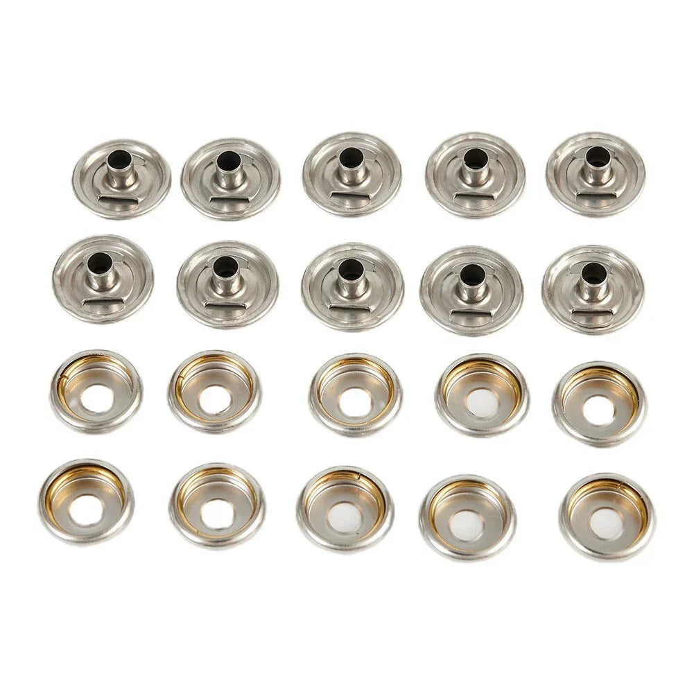 Boat Screw Kit 30pcs Snap Fastener Stainless Steel Awnings Cap Screw Kit
