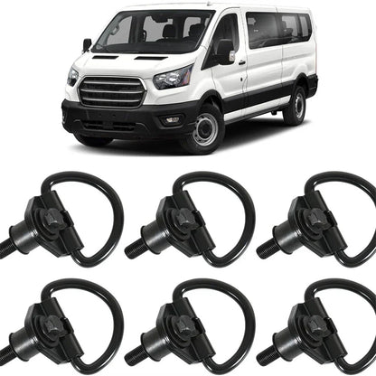 6 x Steel Cargo Hooks for 15-23 Ford Transit 150 250 350 (2015-2023)
