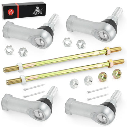 2 x Tie Rod Ends Kit w/ Nut Pin for Honda Foreman 450 TRX450 (1998–2004)