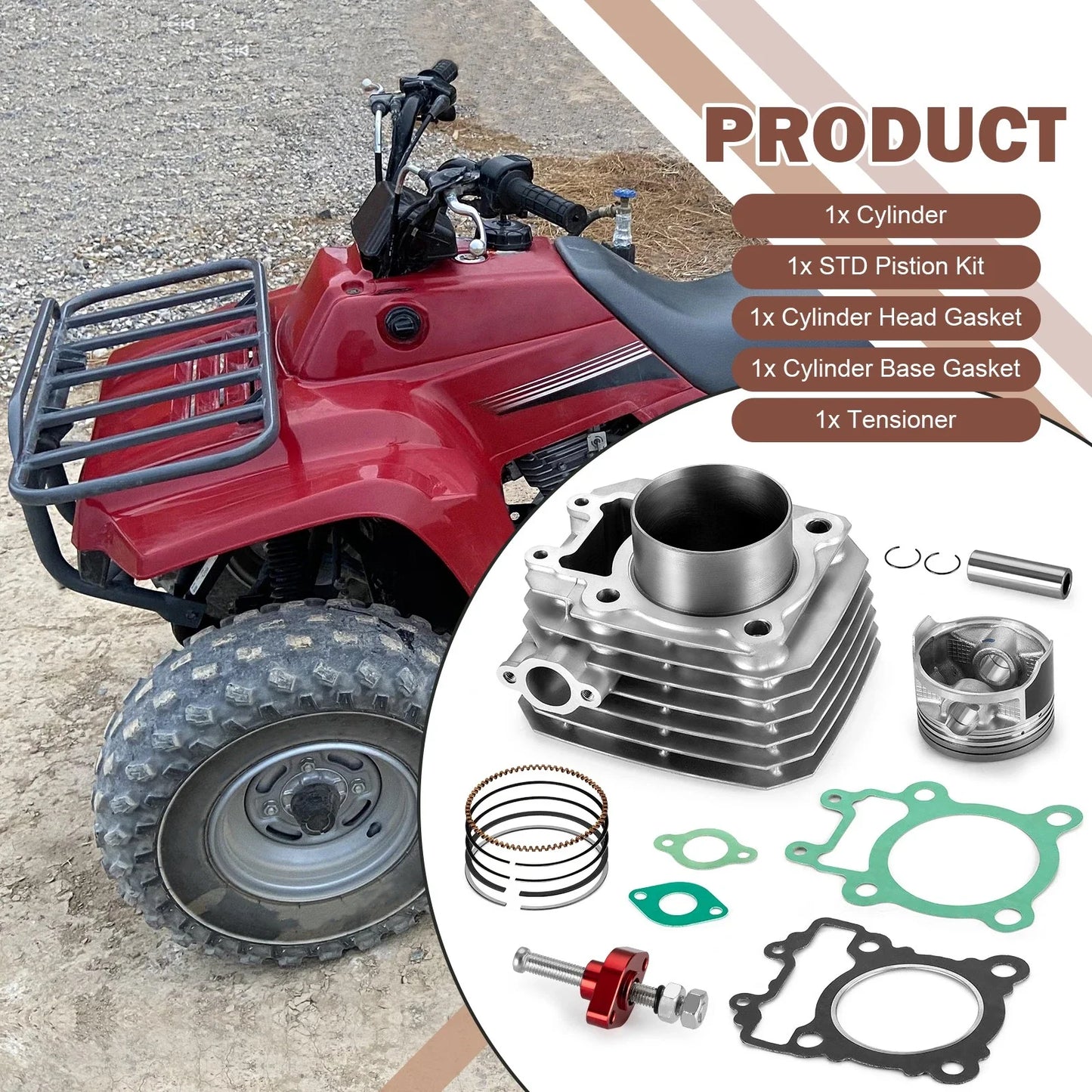 Cylinder Top End Kit for Kawasaki Bayou KLF 250 (2003–2011)