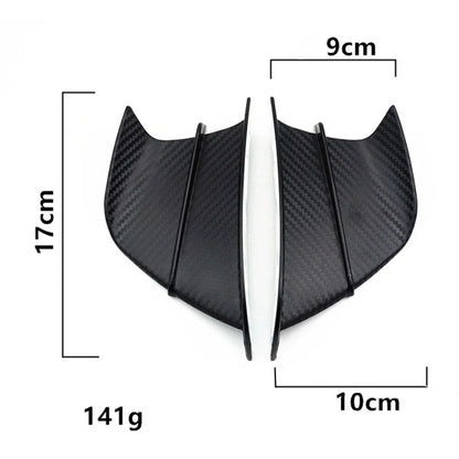 Carbon Fiber Side Winglets Air Deflector Wing Kit/Spoiler for Motorcycle