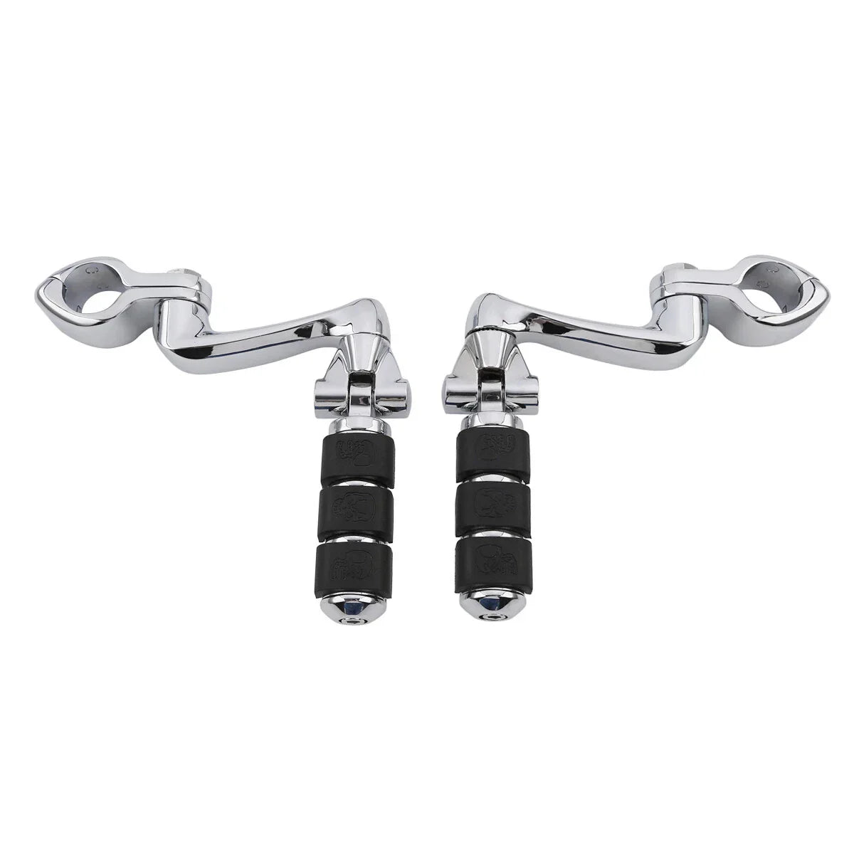 Engine Guard Foot Pegs Mounts 1 1/4 Chrome for Harley Honda Suzuki