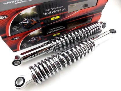365mm JBS Chrome Rear Shock Absorbers for Honda TL250 (1974-1976)