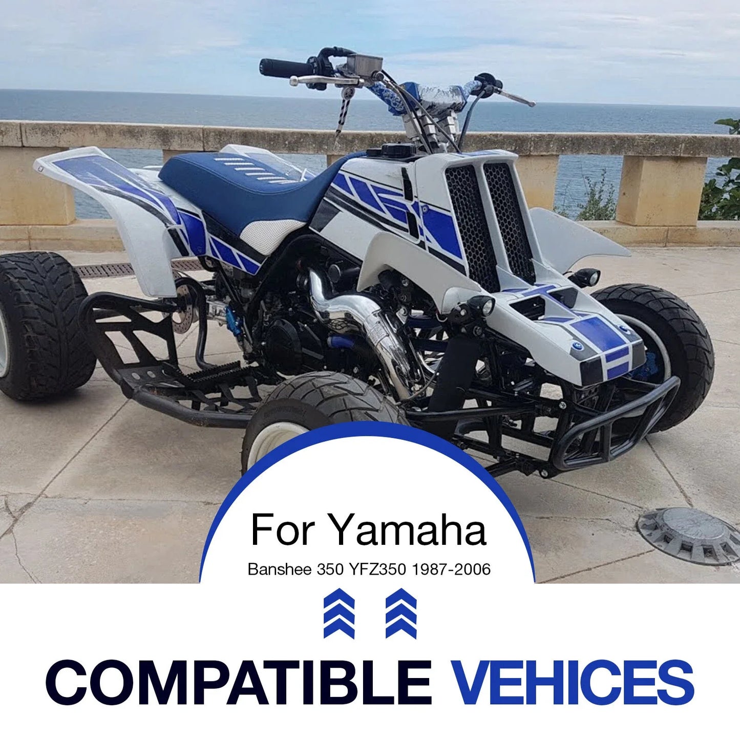 Front Upper and Lower Control A-Arms Set for Yamaha Banshee 350 (1987–2006)