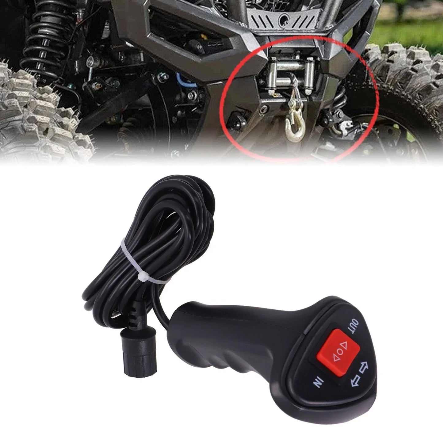 Handheld Electric Winch Remote Control for 3-Pin Interfaces