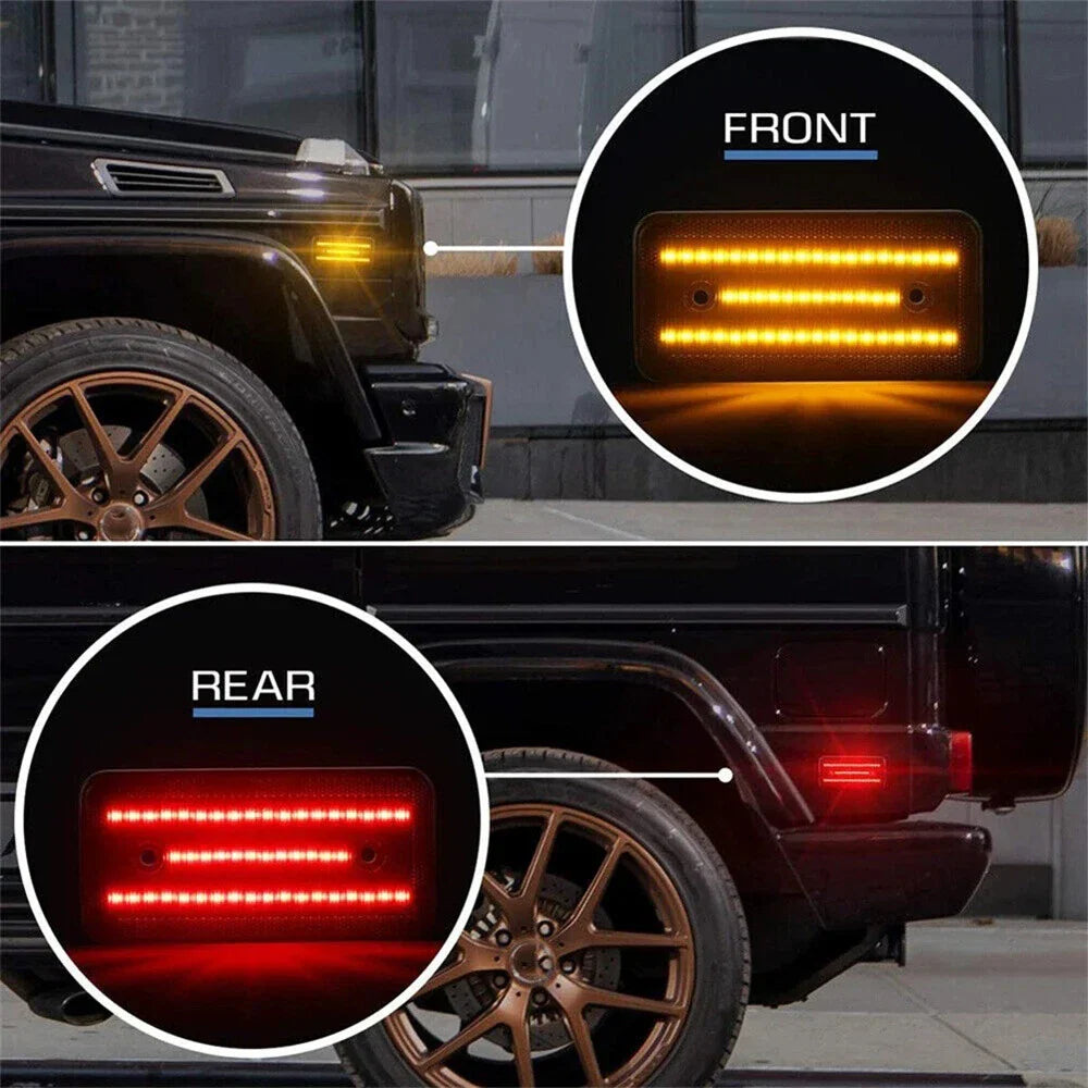 4x LED Side Marker Light for 02-14 Mercedes-Benz G-Class W463 G500 G550 G63