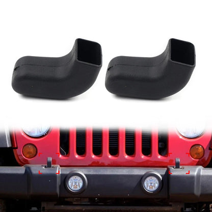 Black Front Bumper Tow Hook Cover for Jeep Wrangler JK JL JT (2007-2023)