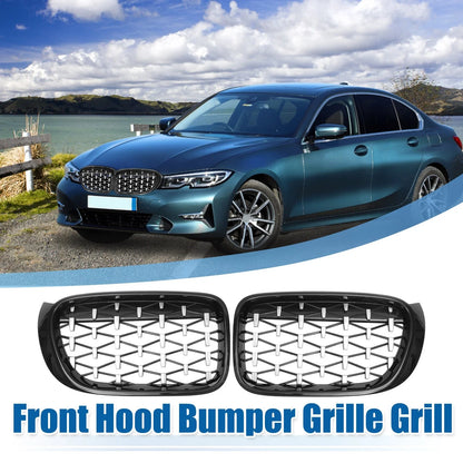 Pair Front Hood Bumper Grille for BMW X3 (2014-2017)