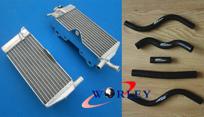 Aluminum Radiator + Blue Hose for Honda CR125 CR 125 CR125R CR 125R (1989)