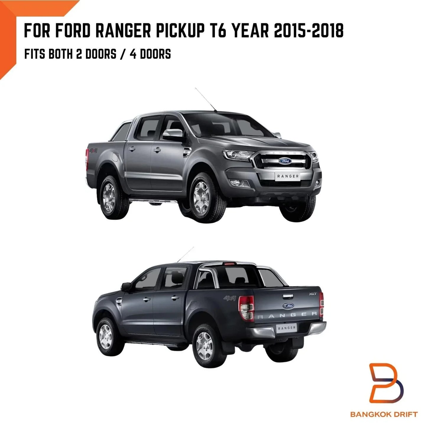 3" Slim Fender Flares Wheel Arch for Ford Ranger PX2 T6 (2015-2018)