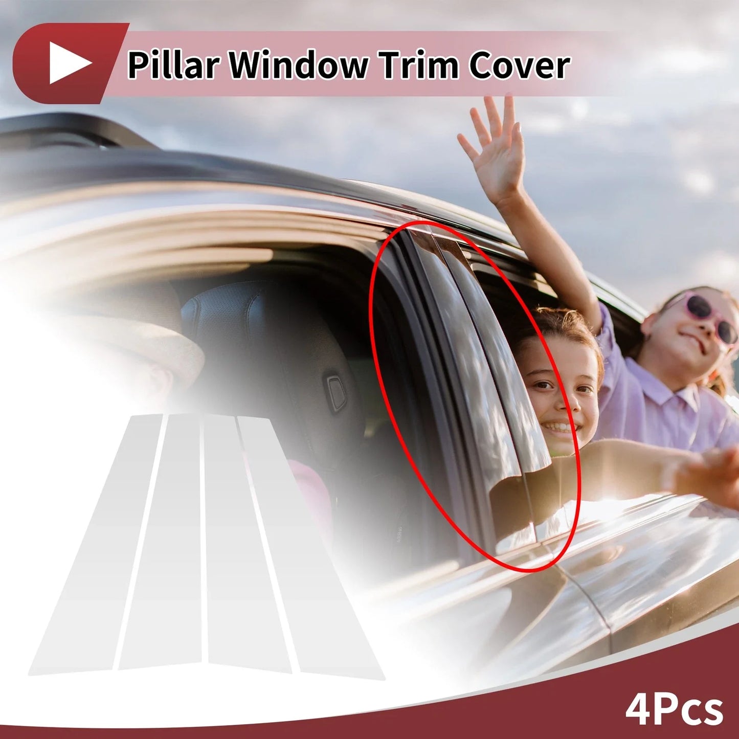 Door Pillar Window Trim for BMW 7-Series (2023-2023)