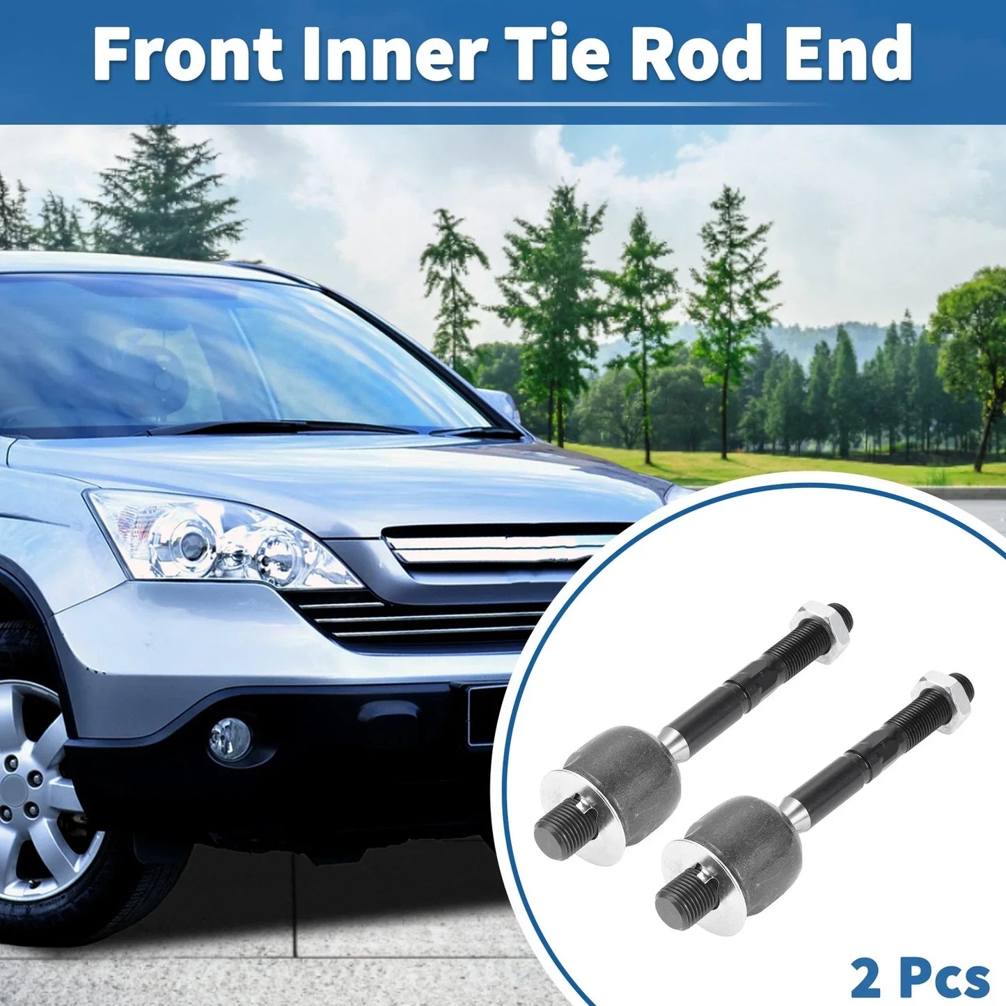 2 x Front Inner Tie Rod End Links for Honda Accord & Acura CL TL (2003-2007)