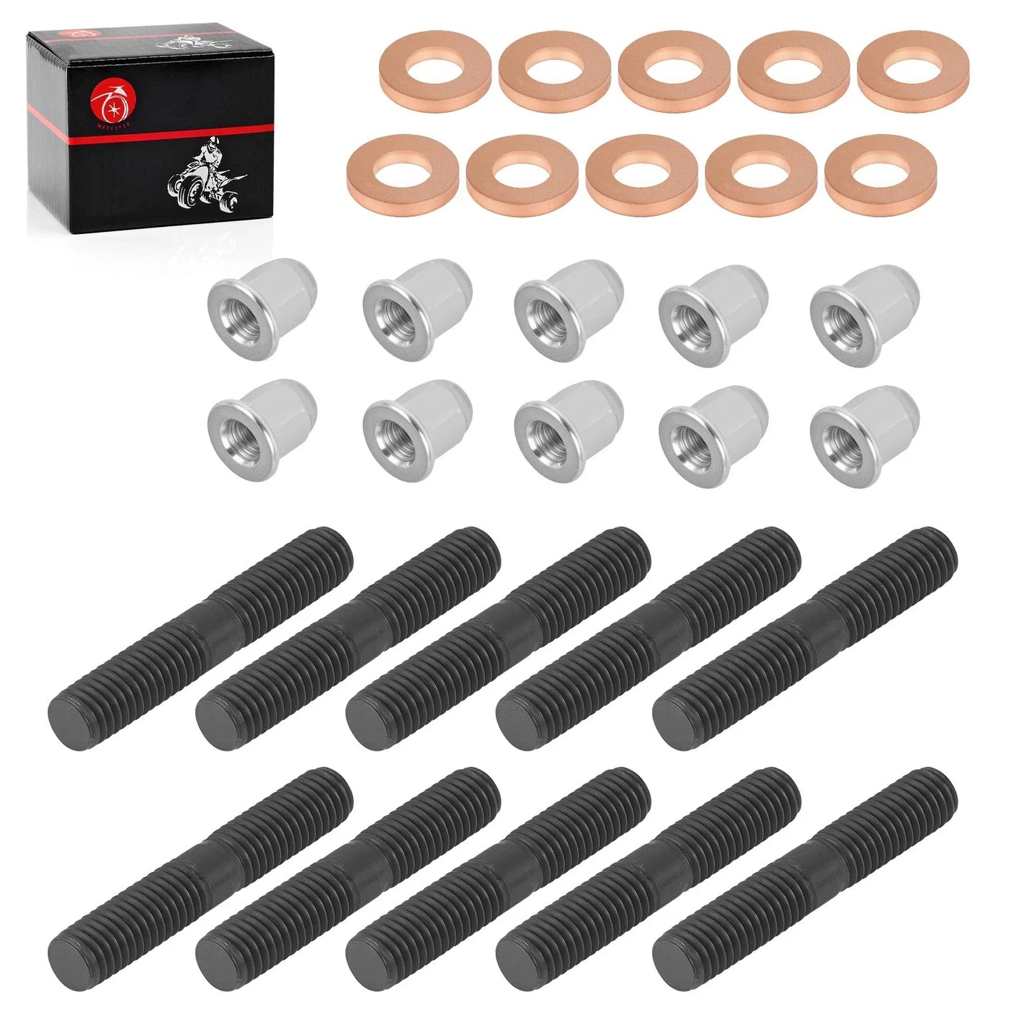 Cylinder Head Studs with Nuts and Washers for Yamaha Banshee YFZ350 (1987-2006)