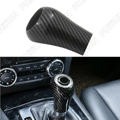Carbon Fiber Gear Shift Knob Cover for Mercedes-Benz W204 C-Class (2007-2014)